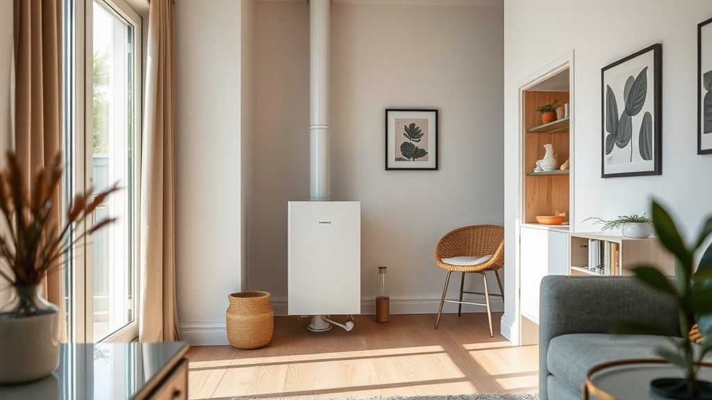 Gedämmte Heizkörpernische im hellen Altbau Wohnzimmer mit weißem Heizkörper, sauberer Innendämmung und freier Luftzirkulation.